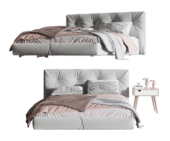 Modern Double Bed-ID:767088898