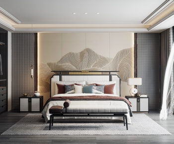 New Chinese Style Bedroom-ID:724580051
