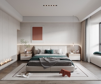 Modern Wabi-sabi Style Bedroom-ID:900866032