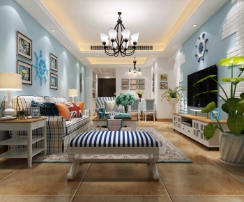 Mediterranean Style A Living Room-ID:754147054