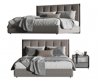 Modern Double Bed-ID:614065897