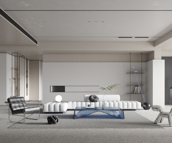 Modern Wabi-sabi Style A Living Room-ID:446181066