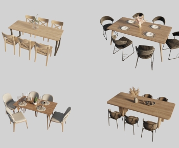 Nordic Style Dining Table And Chairs-ID:592704062