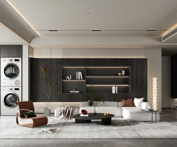 Modern Wabi-sabi Style A Living Room-ID:330487015
