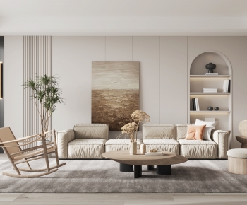 Wabi-sabi Style A Living Room-ID:185868023