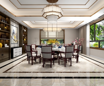 New Chinese Style Dining Room-ID:622822057