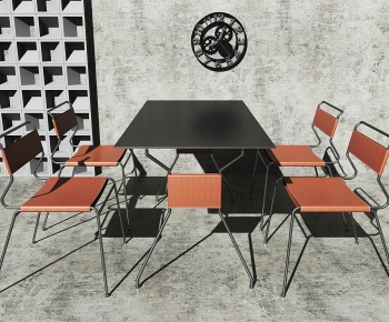 Industrial Style Leisure Table And Chair-ID:311604029