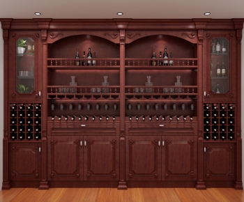 Simple European Style Wine Cabinet-ID:716995007