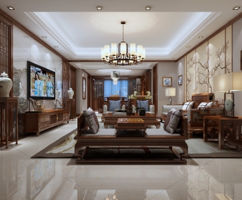 Chinese Style A Living Room-ID:642910099