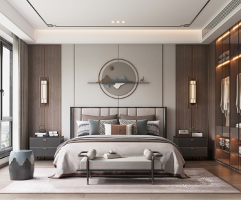 New Chinese Style Bedroom-ID:670306927