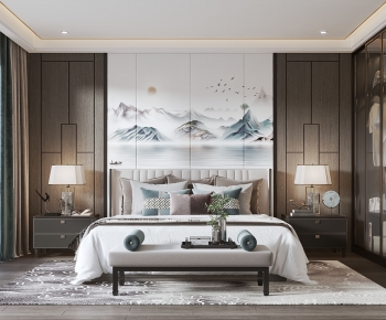 New Chinese Style Bedroom-ID:144815922