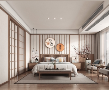 Japanese Style New Chinese Style Bedroom-ID:711710939