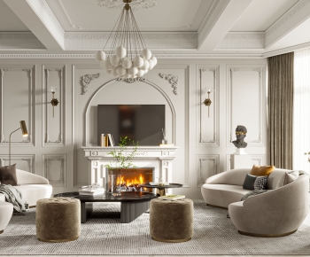 French Style A Living Room-ID:480473041
