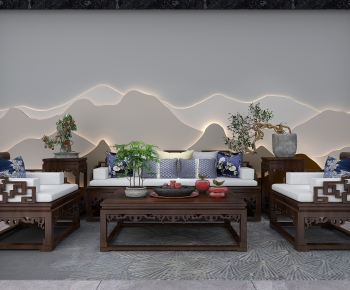 Chinese Style Sofa Combination-ID:351347921