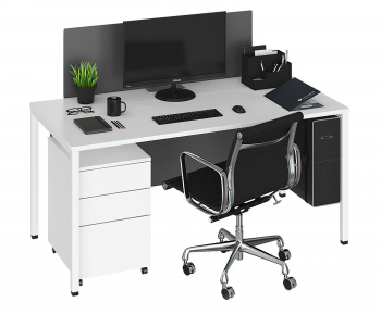 Modern Computer Desk And Chair-ID:900841957