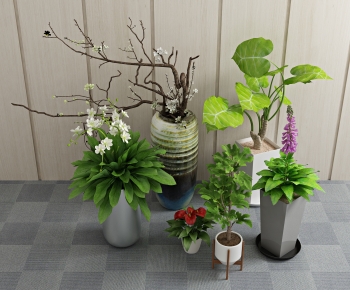 Modern Potted Green Plant-ID:746553901