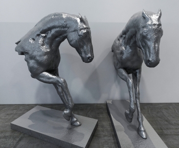 现代马头雕塑摆件饰品-ID:433264976