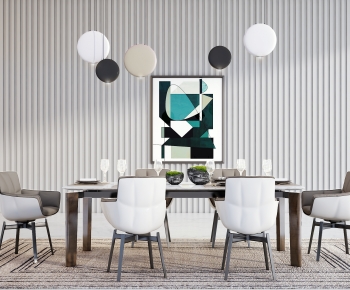 Modern Nordic Style Dining Table And Chairs-ID:987377889