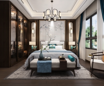 New Chinese Style Bedroom-ID:485790015