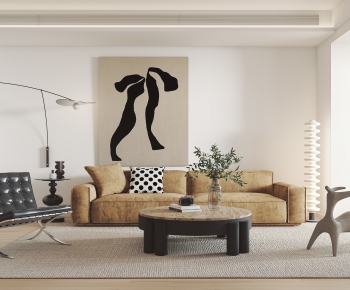 Modern Wabi-sabi Style A Living Room-ID:409470081