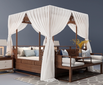 New Chinese Style Double Bed-ID:978519958