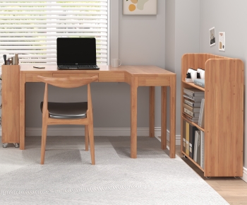 Nordic Style Computer Desk And Chair-ID:775787123