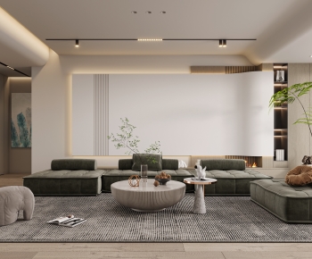 Modern Wabi-sabi Style A Living Room-ID:949728016
