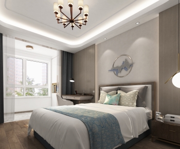New Chinese Style Bedroom-ID:283355952