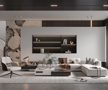Modern A Living Room-ID:676237114