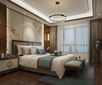 New Chinese Style Bedroom-ID:766733886