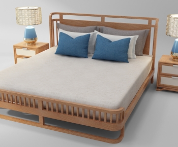 New Chinese Style Double Bed-ID:569116122