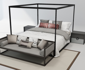 New Chinese Style Double Bed-ID:316963918