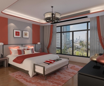 New Chinese Style Bedroom-ID:366214046