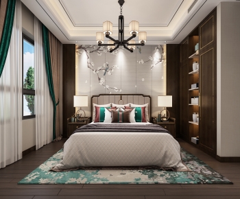 New Chinese Style Bedroom-ID:908427007