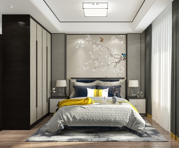 New Chinese Style Bedroom-ID:596292975