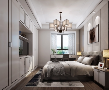 New Chinese Style Bedroom-ID:965456969