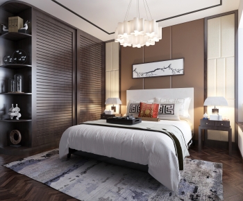 New Chinese Style Bedroom-ID:351165069