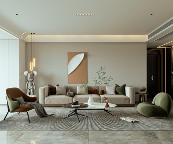 Modern A Living Room-ID:740128046
