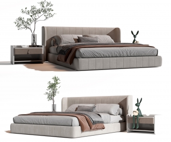 Modern Double Bed-ID:877319102