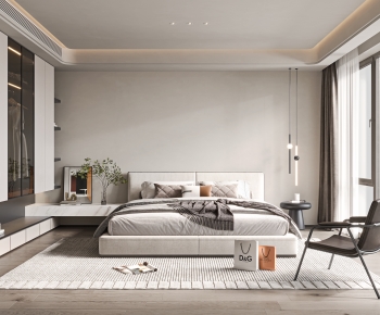 Modern Wabi-sabi Style Bedroom-ID:166625029
