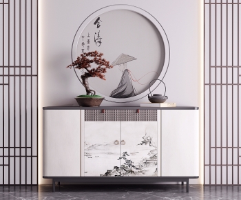 New Chinese Style Side Cabinet-ID:572925095