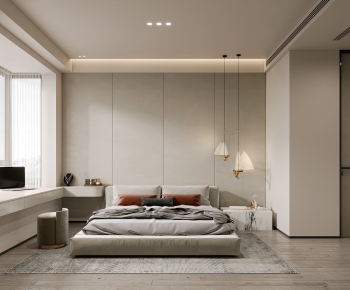 Modern Wabi-sabi Style Bedroom-ID:527958924