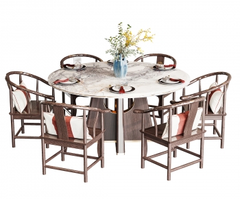 New Chinese Style Dining Table And Chairs-ID:921622041
