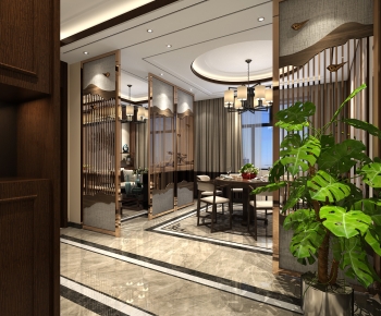 New Chinese Style Dining Room-ID:932346119