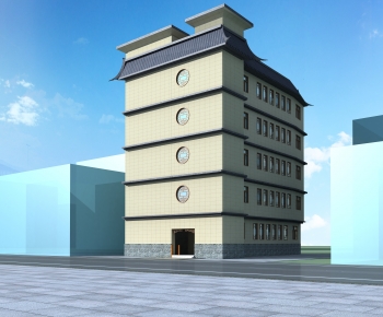 New Chinese Style Building Appearance-ID:438005922