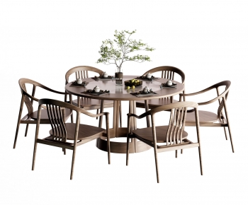 New Chinese Style Dining Table And Chairs-ID:767456055