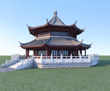 Chinese Style Ancient Architectural Buildings-ID:851740814