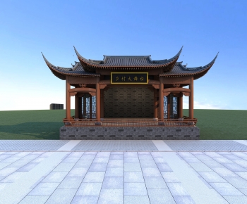 中式古建筑戏台-ID:923640971