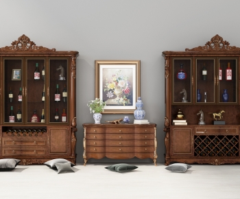 French Style Wine Cabinet-ID:678462036