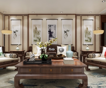 Chinese Style A Living Room-ID:962891108